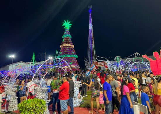 Natal: Parque Vila Noel é inaugurado em Tabatinga, no Amazonas