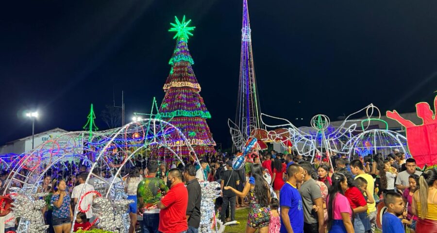 Natal: Parque Vila Noel é inaugurado em Tabatinga, no Amazonas