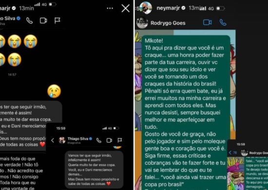 Conversas com Neymar e alguns jogadores da Seleção Brasileira - Foto: Reprodução/Instagram@neymarjr