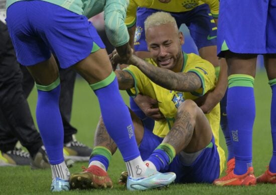 Neymar chorou após derrota nos pênaltis para a Croácia - Foto: André Ricardo/Enquadrar/Estadão Conteúd