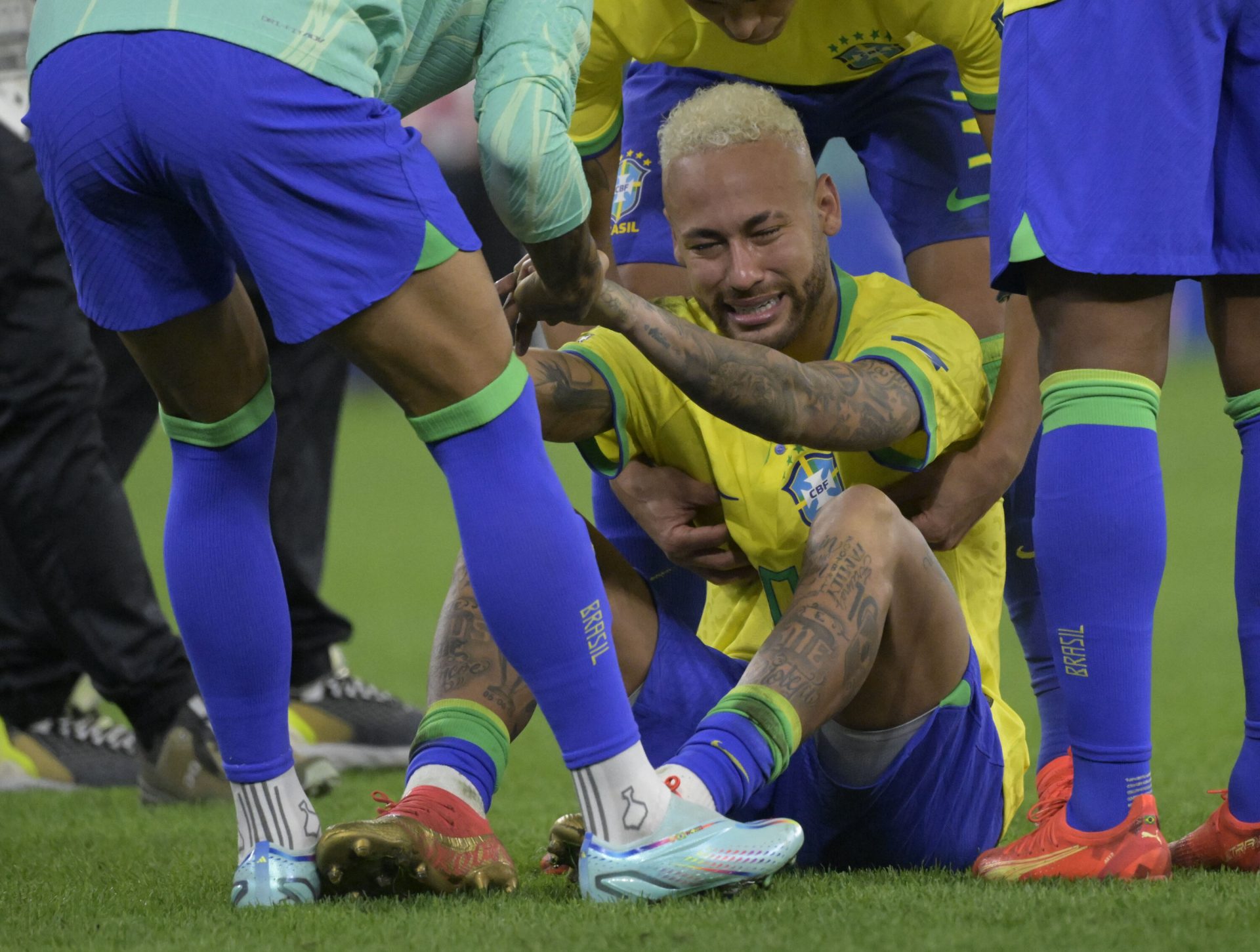 Neymar chorou após derrota nos pênaltis para a Croácia - Foto: André Ricardo/Enquadrar/Estadão Conteúd