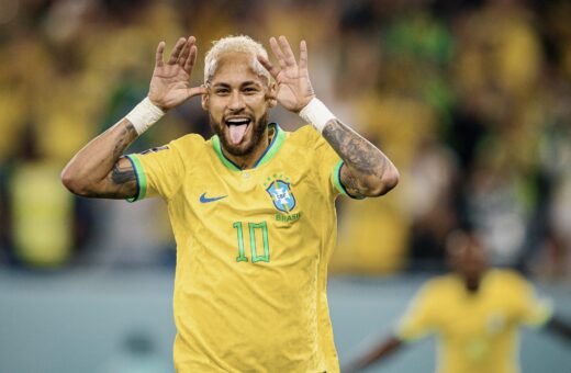 Neymar comemora após marcar gol de penalti contra Coreia do Sul - Foto Marcelo Mchado de Melo/FotoArena/Estadão Conteúdo.