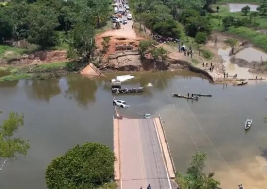 Queda da ponte na BR-319 está entre as notícias marcantes de 2022 - Foto: Reprodução/TV Norte