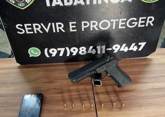 Arma usada na tentativa de homicídio foi apreendida pela polícia - Foto: Divulgação/PMAM