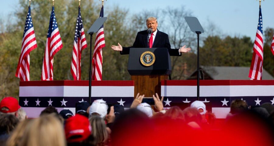 Donald TruDonald Trump perdei eleições de 2020 - Foto: Reprodução/Facebook @DonaldTrumpmp em discurso no ano de 2020 - Foto: Reprodução/Facebook @DonaldTrump