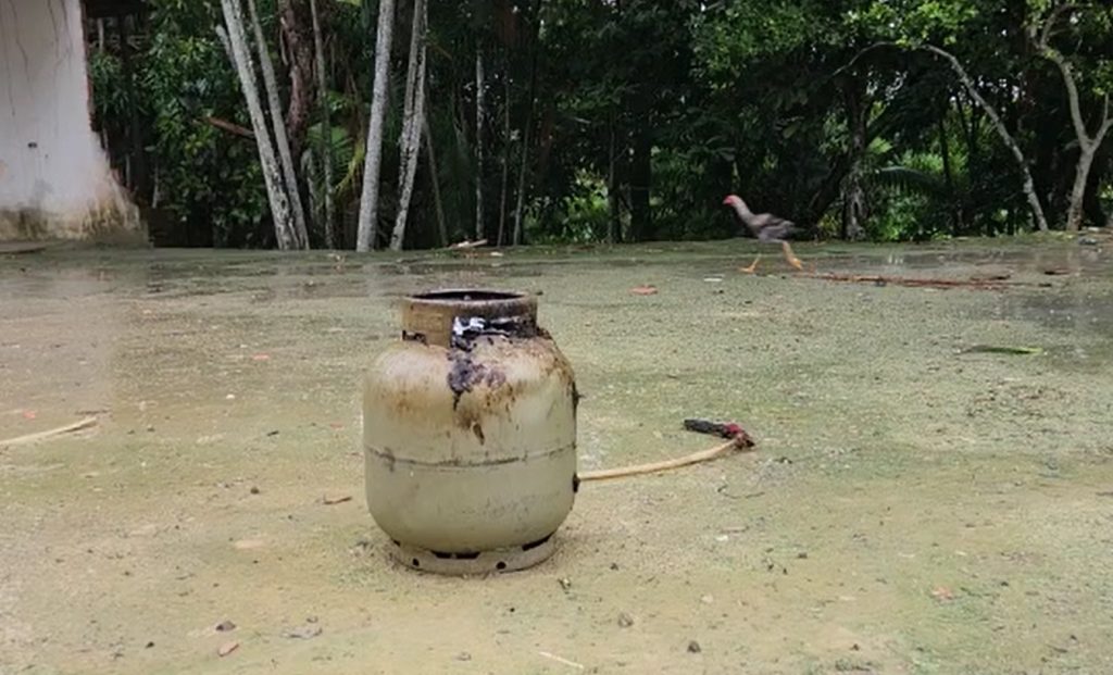 Explosão ocorreu devido vazamento de gás do botijão, segundo bombeiros - Foto: Reprodução/Defesa Civil