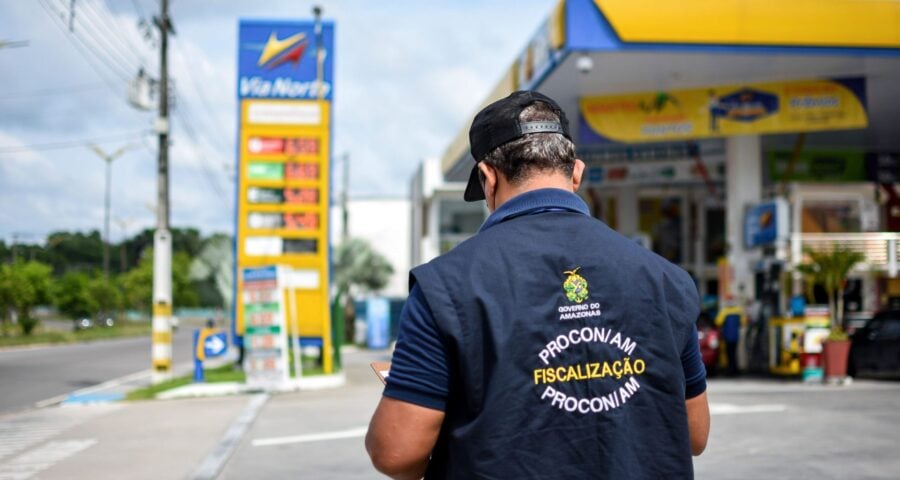 Fiscalização do Procon-AM ocorre após relato de aumento de preço repentino de comubustíveis em Manaus - Foto: João Pedro/Procon-AM