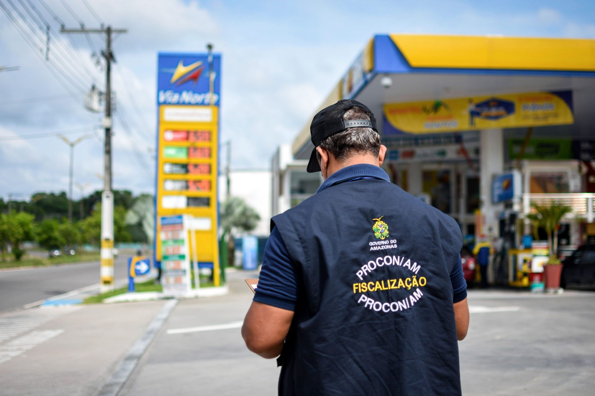 Fiscalização do Procon-AM ocorre após relato de aumento de preço repentino de comubustíveis em Manaus - Foto: João Pedro/Procon-AM