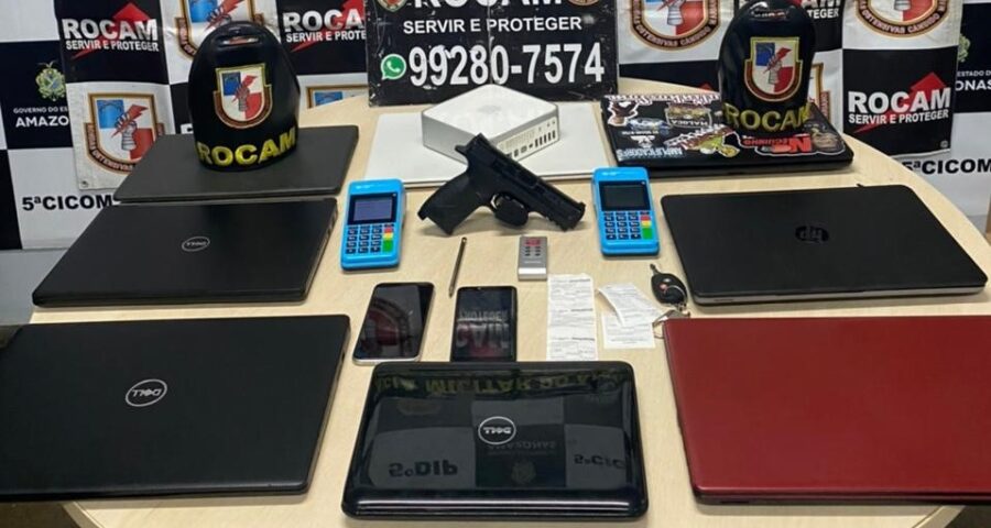 Notebooks eram furtados de carros após alarmes serem bloqueados por equipamento - Foto: Divulgação/PMAM