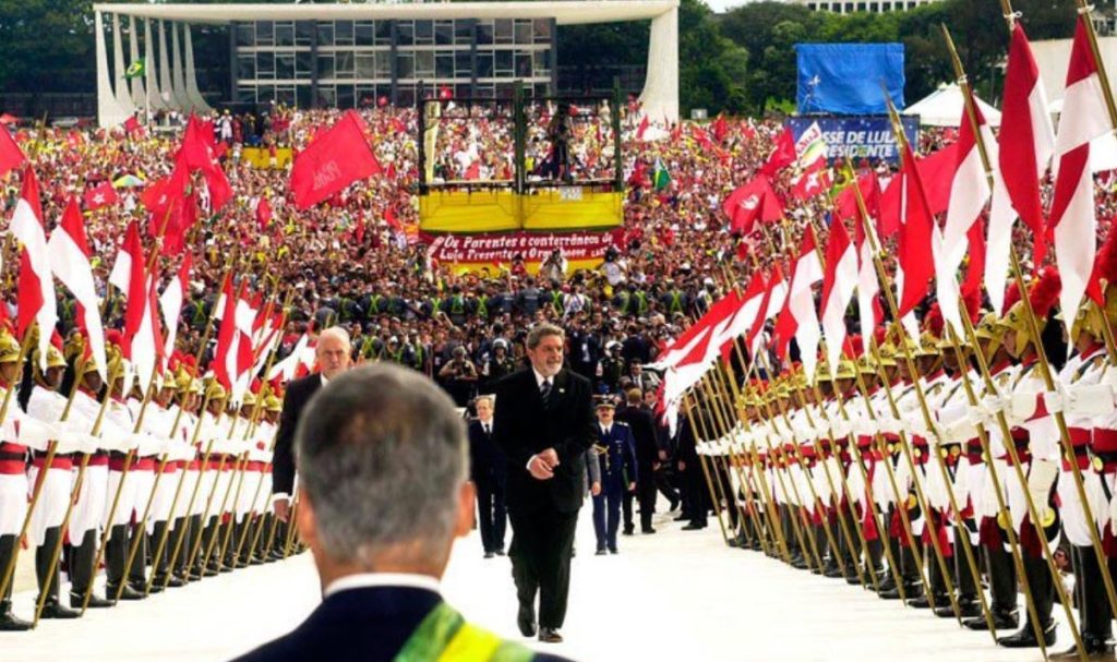 Lula durante posse em janeiro de 2003 – Foto: Reprodução/PT