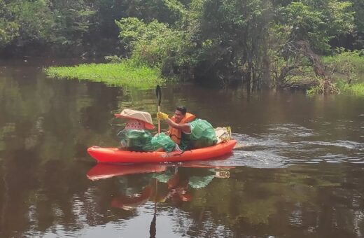 Remada Ambiental promove limpeza de igarapé na região do Tarumã - Foto: Reprodução/Instagram @projetoremadaambiental_