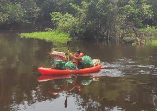 Remada Ambiental promove limpeza de igarapé na região do Tarumã - Foto: Reprodução/Instagram @projetoremadaambiental_