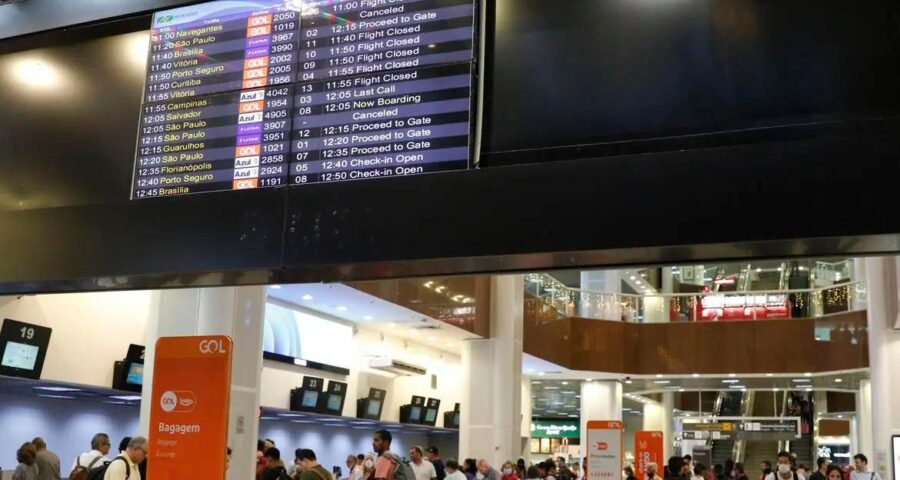 Greve dos aeronautas: mais de 30 voos foram cancelados nesta quarta-feira - Foto: Reprodução/Fernando Frazão/Agência Brasil