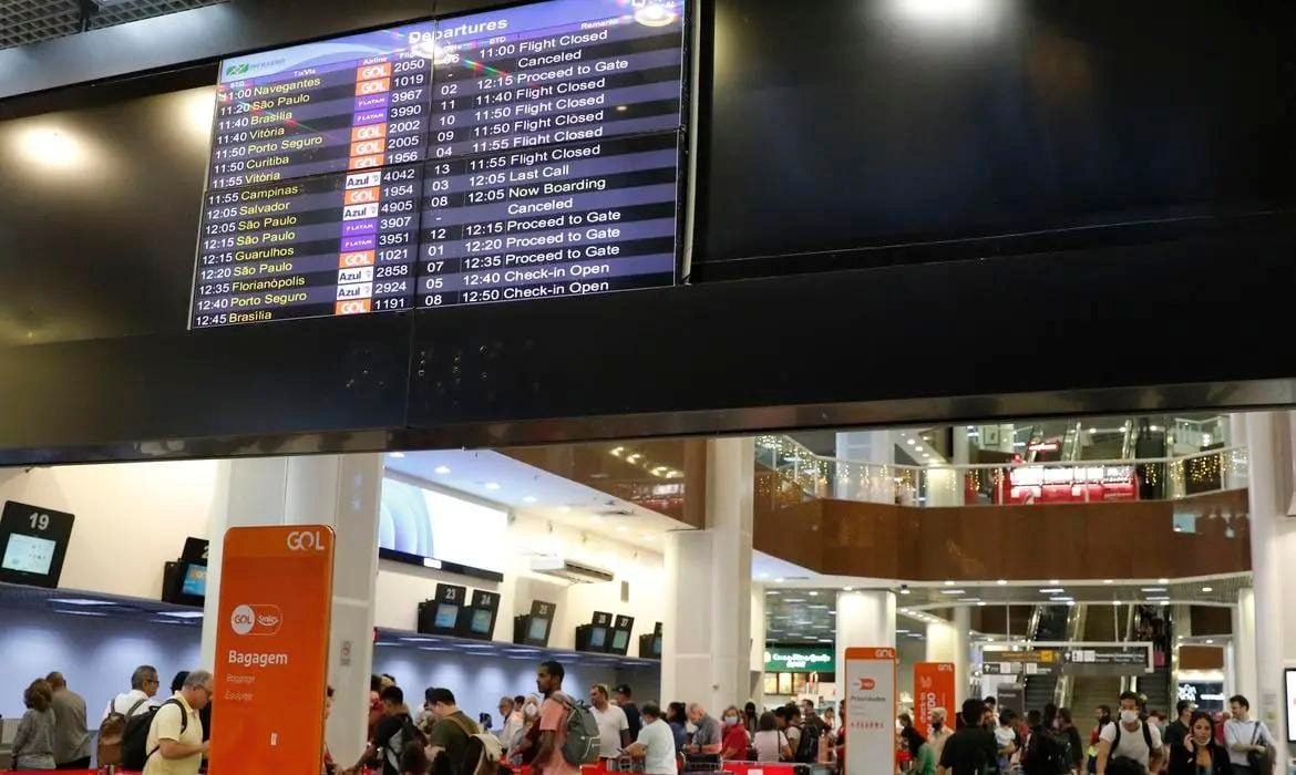 Greve dos aeronautas: mais de 30 voos foram cancelados nesta quarta-feira - Foto: Reprodução/Fernando Frazão/Agência Brasil
