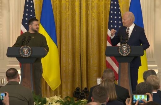 Presidente da Ucrânia, Volodymyr Zelenskiy e o presidente dos EUA, Joe Biden - Foto: Reprodução/Twitter @POTUS