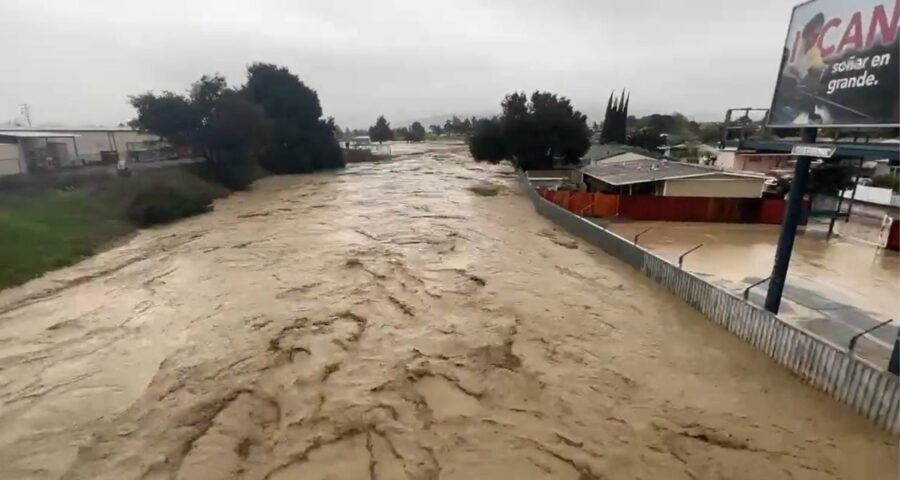 Tempesdade Mais de 34 milhões de pessoas estavam sob alerta de enchentes nesta terça, informou o Serviço Nacional de Meteorologia - Foto: Reprodução/Twitter@danncianca