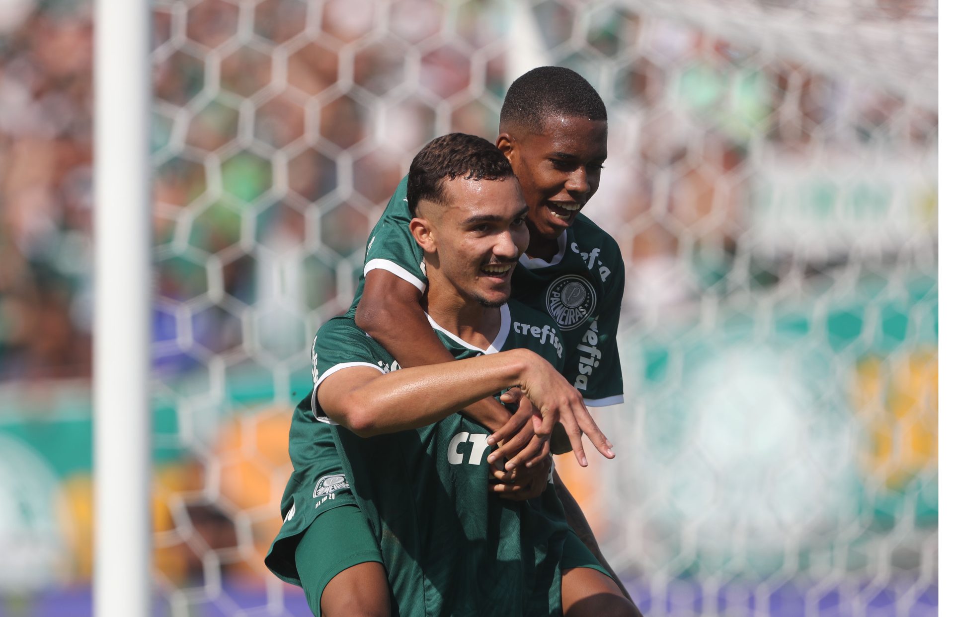 Ruan Ribeiro, do Palmeiras, comemora o seu gol na partida contra o América Mineiro, nesta quarta (25) - Foto: Alex Silva/Estadão Conteúdo
