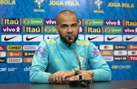 Daniel Alves em Belo Horizonte em 2022 - Foto: Lucas Figueiredo/CBF