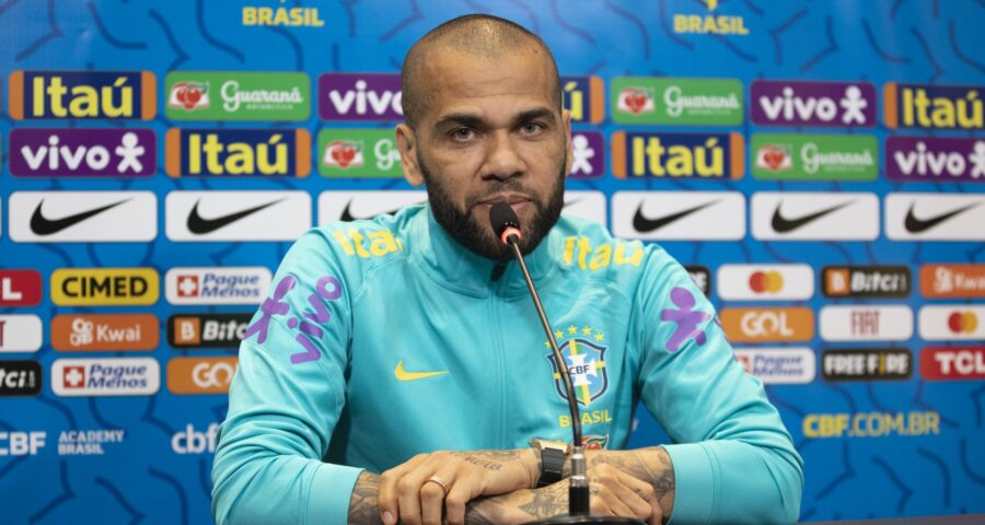 Daniel Alves em Belo Horizonte em 2022 - Foto: Lucas Figueiredo/CBF