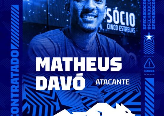 Davó foi anunciado pelo Cruzeiro nesta quarta (11) - Foto: Reprodução/Twitter@cruzeiro