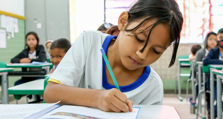 Alunos do ensino fundamental em Manaus - Foto: Eliton Santos / Semed