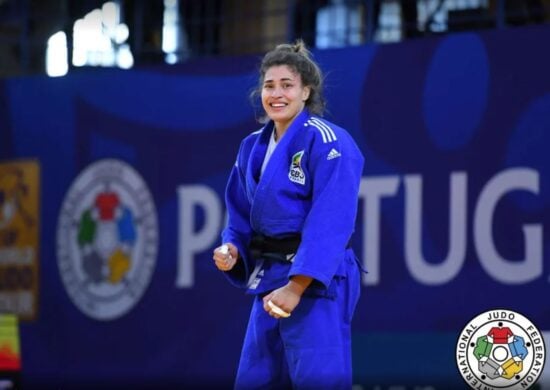 Na decisão, Gabriela foi punida três vezes - duas delas já no fim da disputa, por golpe ilegais - Foto: Reprodução/Grand Prix de judô em Portugal