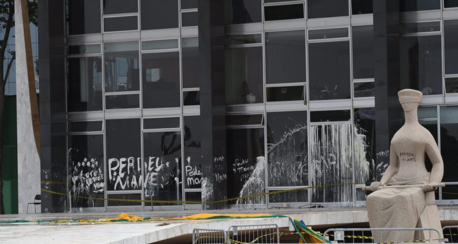 Imagens dos estragos causados por vandalismo no Edifício-sede do STF - Foto: Carlos Moura/SCO/STF