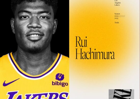 Rui Hachimura foi selecionado pela franquia de Washington na nona posição em 2019 - Foto: Reprodução/Twitter@Lakers