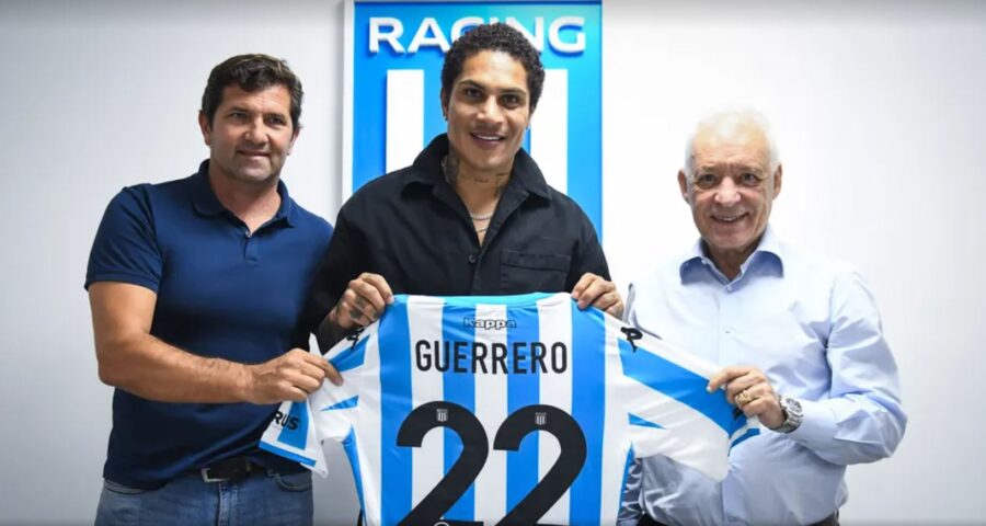 Guerrero foi anunciado nesta quarta pelo Racing - Foto: Divulgação/Racing