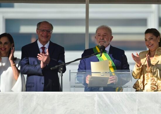 O presidente Luiz Inácio Lula da Silva durante cerimônia de posse, no Palácio do Planalto - Foto: Marcelo Camargo/Agência Brasil