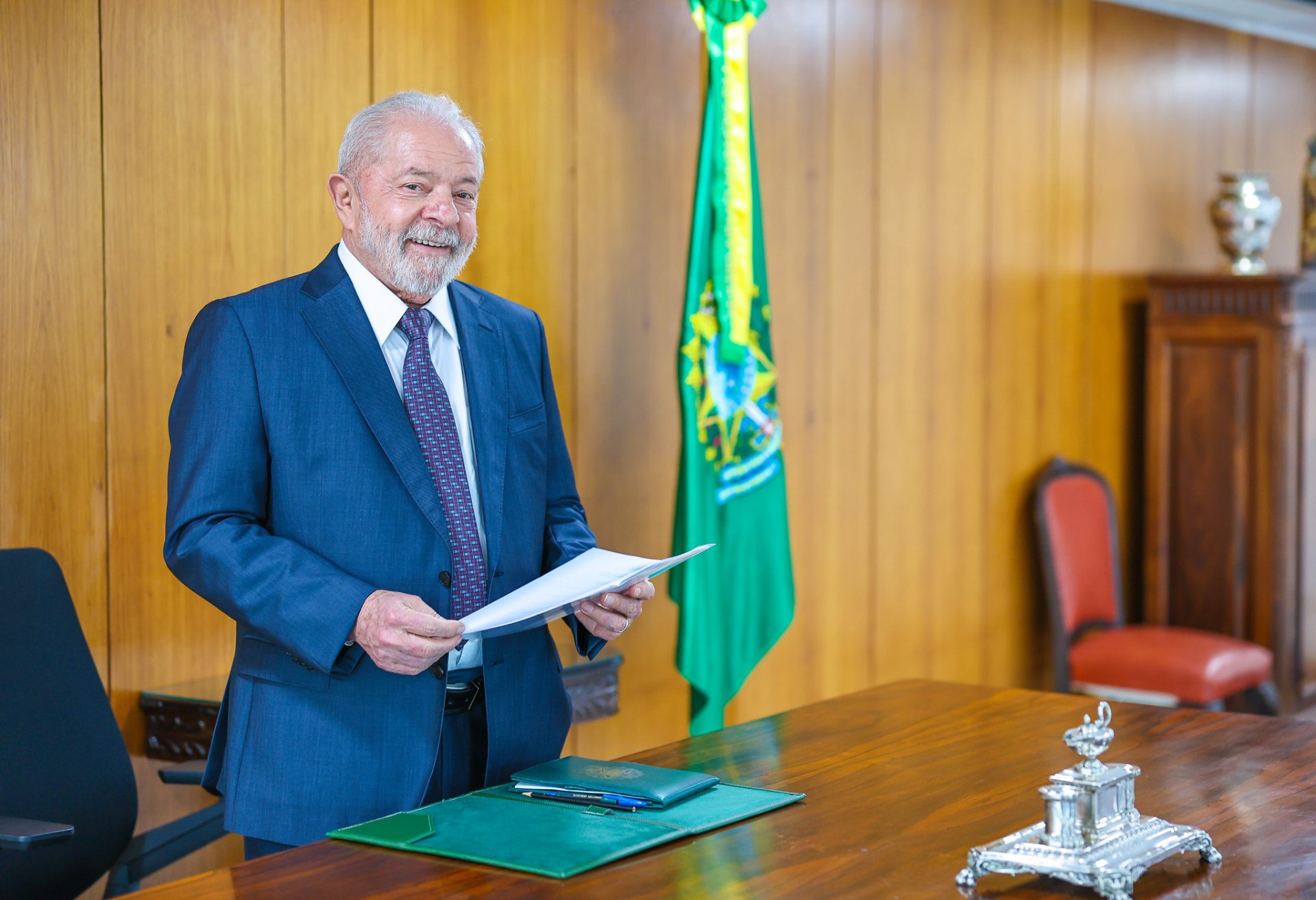 Presidente da República Luiz Inácio Lula da Silva, no gabinete presidencial. Palácio do Planalto, Brasília - Foto: Ricardo Stuckert/PR