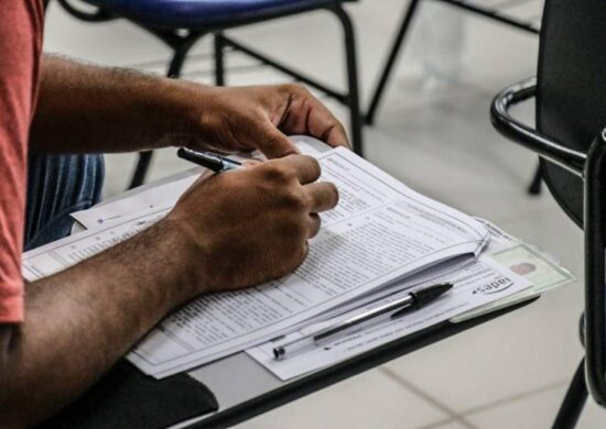 Candidatos que realizaram o Exame Nacional para Certificação de Competências de Jovens e Adultos (Encceja) 2022 -concursos Região Norte- Foto Rodrigo Pinheiro/ Agência Pará - Provas, exame, concurso, concurso