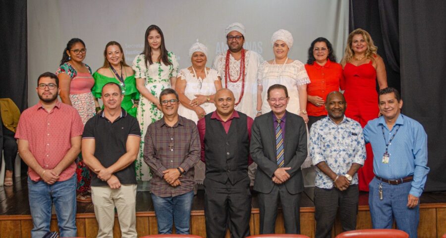 Roda de conversa sobre intolerância religiosa recebeu sete líderes religiosos - Foto: Divulgação/Sejusc