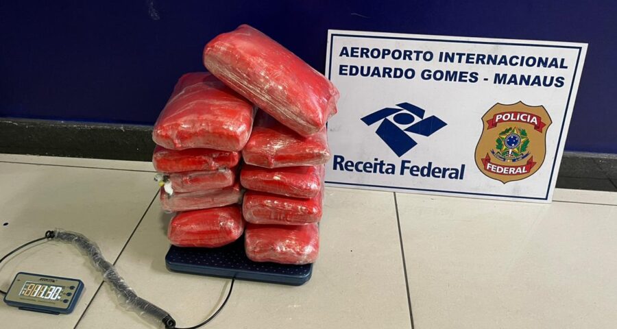 Passageira é presa com 11,3 kg de drogas no aeroporto de Manaus - Foto: