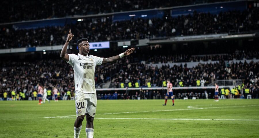 Vinícius Júnior foi alvo de ofensas ao final da partida contra o Mallorca - Foto: Reprodução/Twitter@vinijr