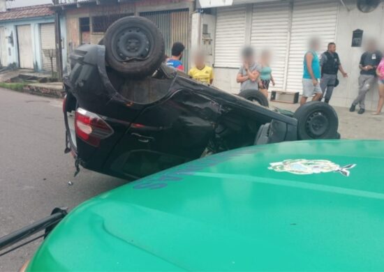 Acidente deixou um ferido - Foto: Reprodução/WhatsApp