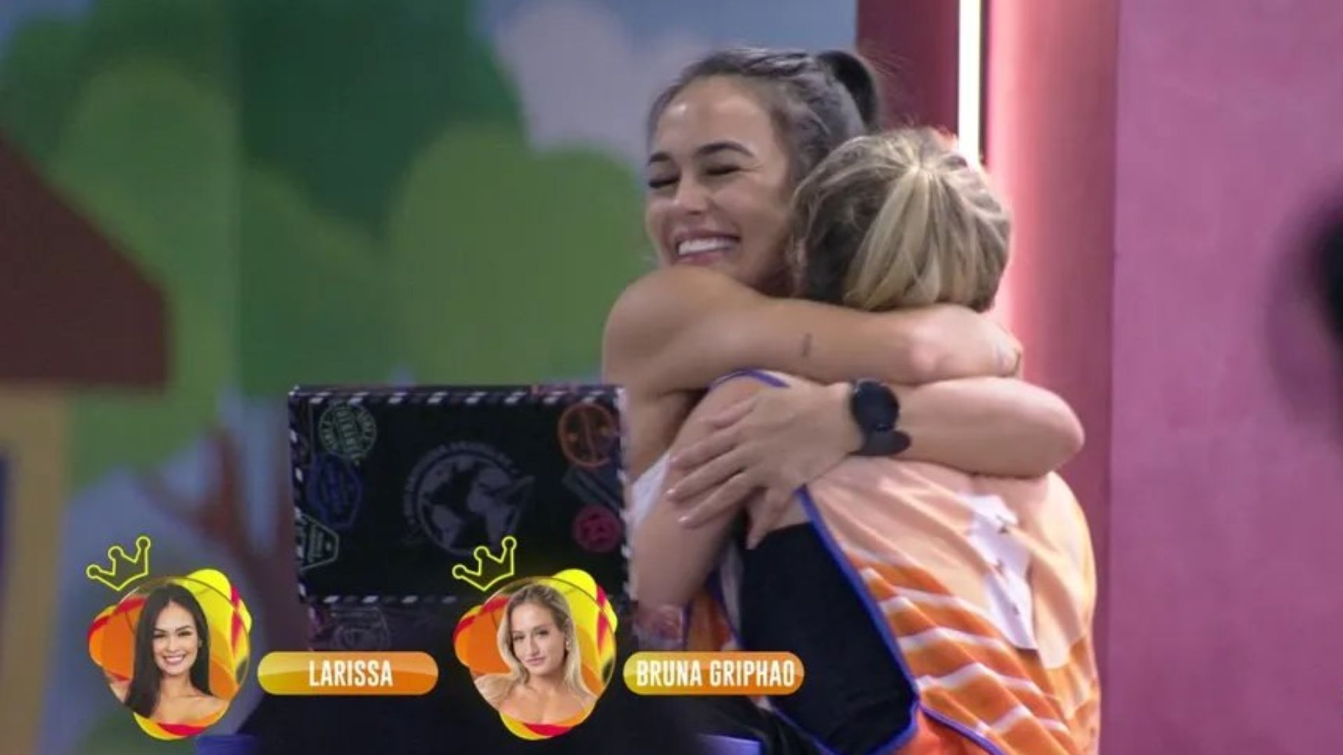 Bruna Griphao e Larissa ganham a primeira Prova do Líder do BBB - Foto: Reprodução/TV Globo