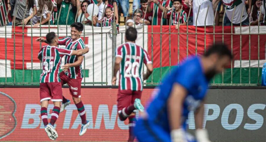 Comemoração do primeiro gol do Fluminense no Campeonato Carioca - Foto: Marcelo Gonçalves/Fluminense