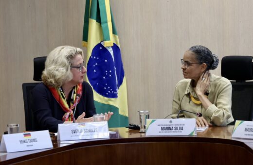 Encontro entre ministra da Alemanha e Marina Silva ocorreu nesta segunda (30) - Foto: Reprodução/Twitter @SvenjaSchulze68