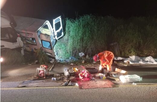 Um bebê está entre as vítimas do acidente na rodovia TO-280 - Foto: Divulgação/Corpo de Bombeiros do Tocantins