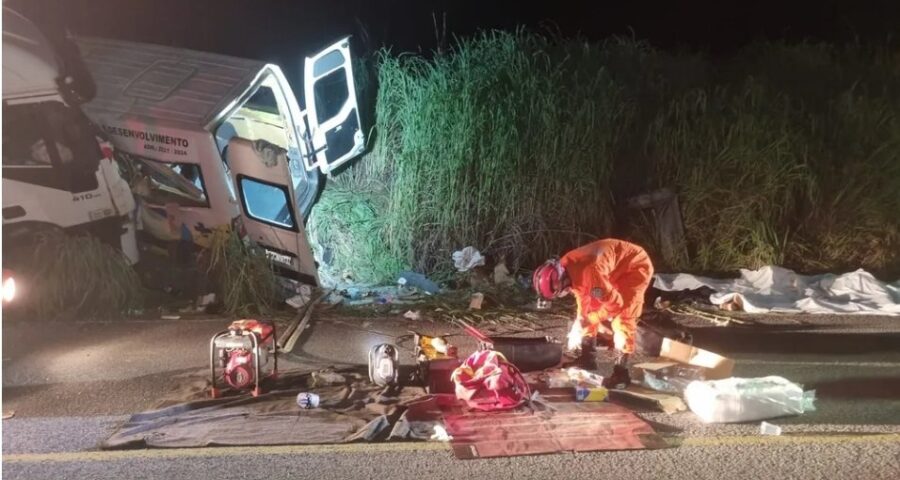 Um bebê está entre as vítimas do acidente na rodovia TO-280 - Foto: Divulgação/Corpo de Bombeiros do Tocantins