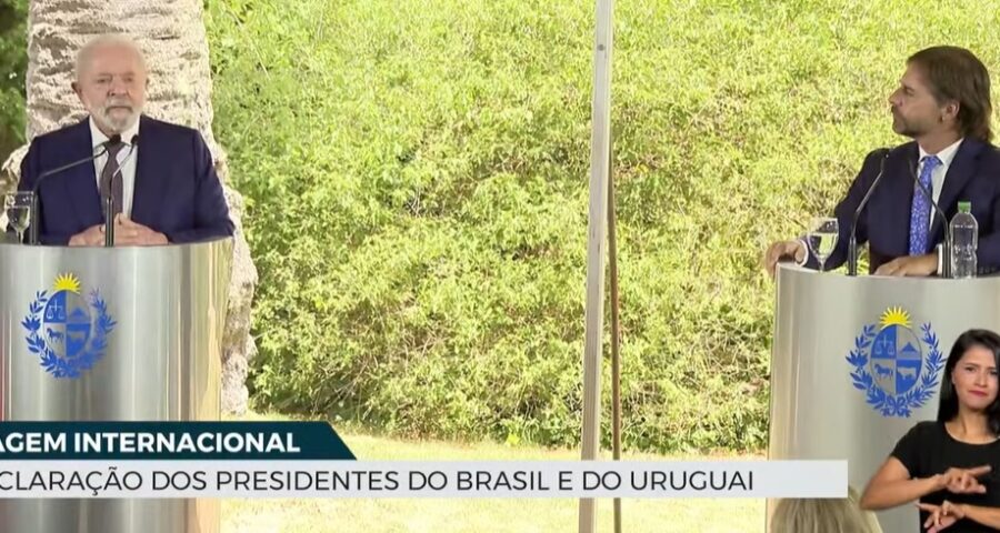 Lula e presidente do uruguai concedem entrevista - Foto: Reprodução/Youtube @tvbrasil