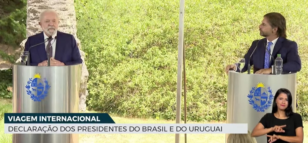 Lula e presidente do uruguai concedem entrevista - Foto: Reprodução/Youtube @tvbrasil