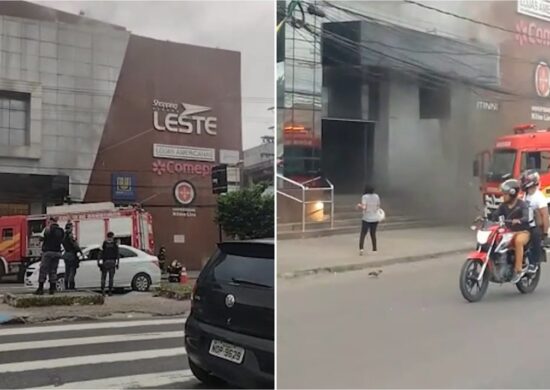 Corpo de Bombeiros atua no combate ao incêndio - Foto: Reprodução/WhatsApp