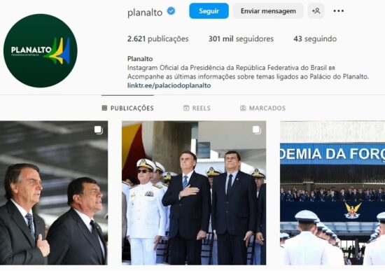 Instagram da Presidência da República segue desatualizado - Foto: Reprodução/Instagram @planalto