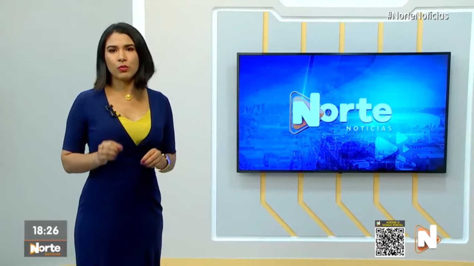 O Norte Notícias foi apresentado por Bárbara Mitoso - Foto: Reprodução/TV Norte Amazonas