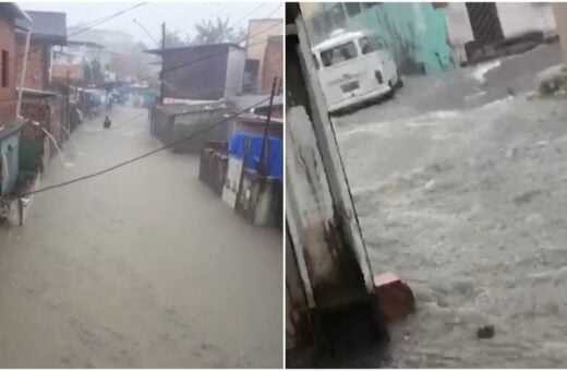 Duas ocorrências em decorrência das chuvas foram registradas pela Defesa Civil até às 11h50 desta segunda (30) - Foto: Reprodução/WhatsApp