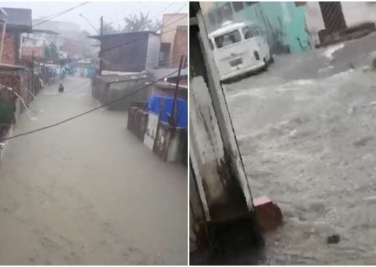 Duas ocorrências em decorrência das chuvas foram registradas pela Defesa Civil até às 11h50 desta segunda (30) - Foto: Reprodução/WhatsApp