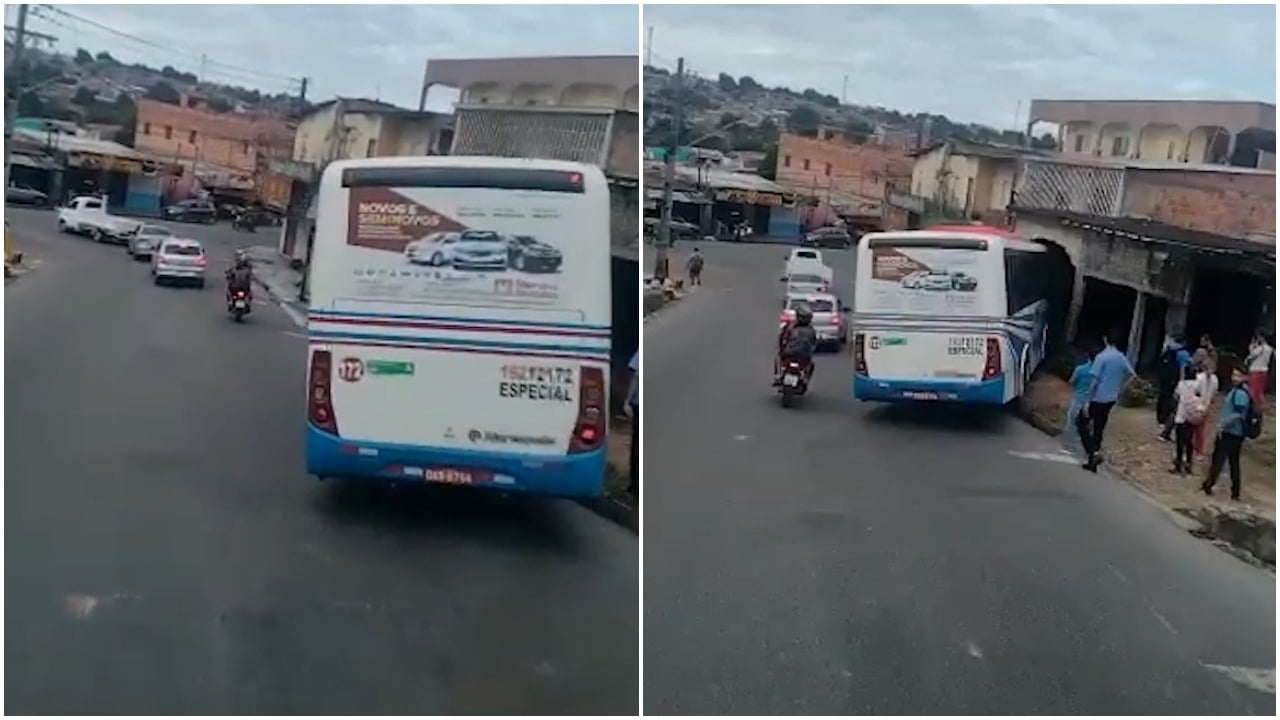 Condutor de ônibus perde controle e veículo invade casa em Manaus