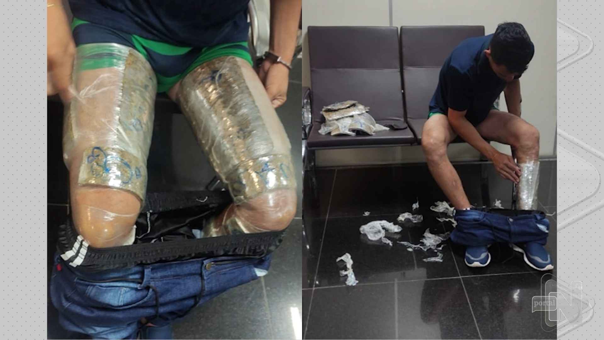 Homem é preso com três quilos de droga amarrados na coxa em Manaus